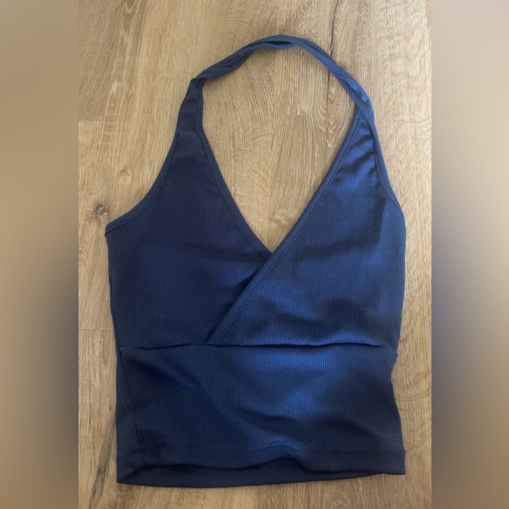 SHEIN Navy Blue Halter Top